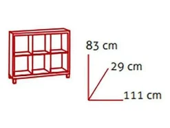 Estantería kubox 3x2 acabado maple, 83 cm(alto)111 cm(ancho)29 cm(fondo)