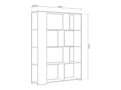 Estantería Landa Blanco - Roble
