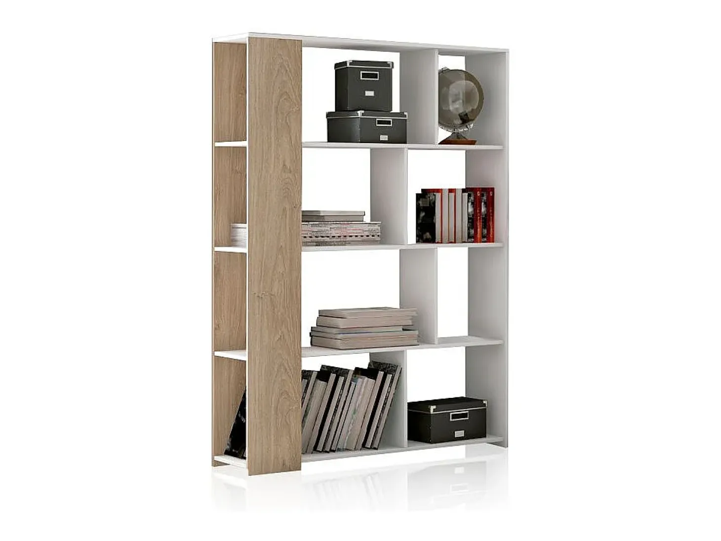 Estantería Landa Blanco - Roble