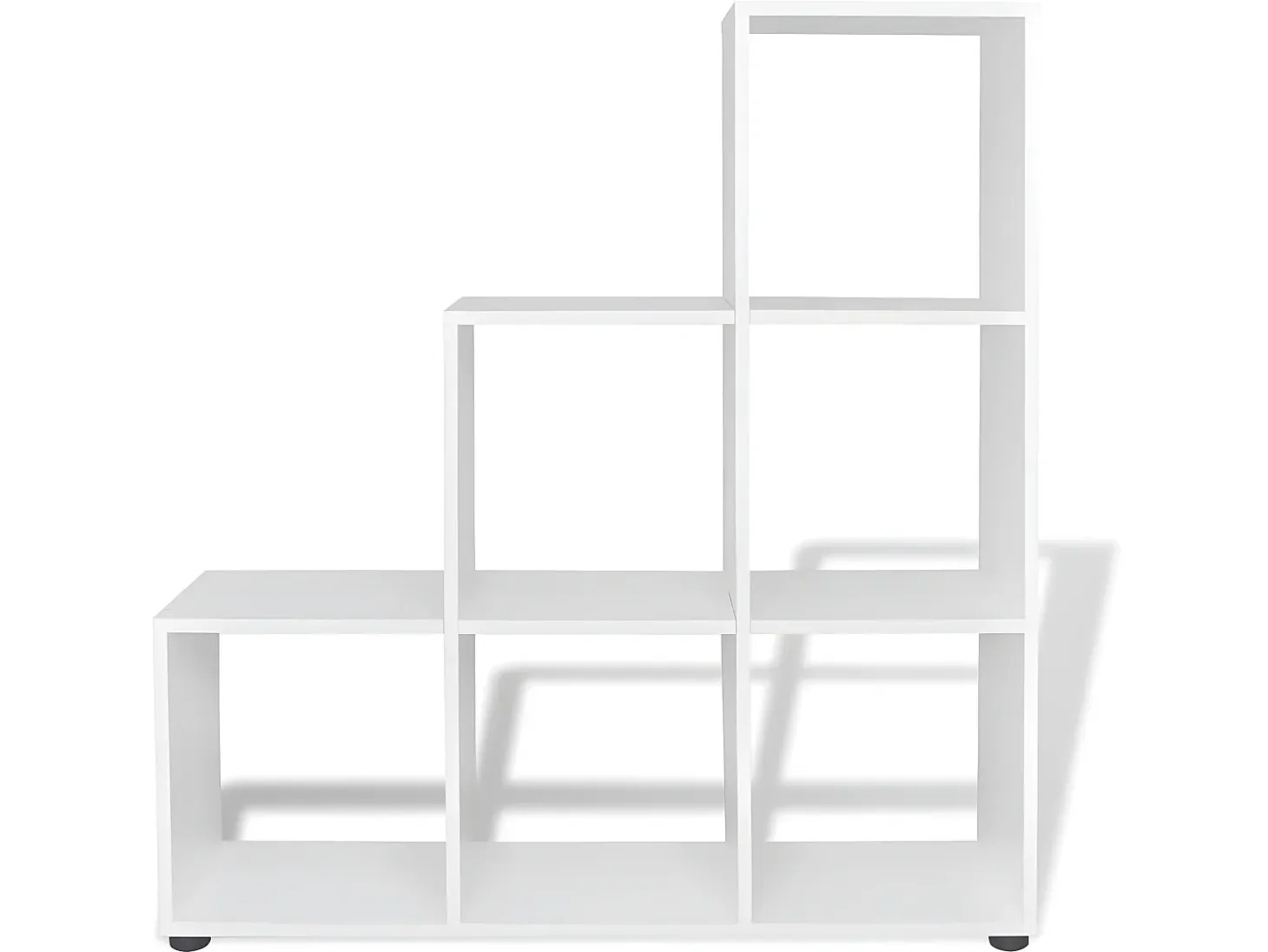 Estantería librería en forma de escalera 107 cm blanca