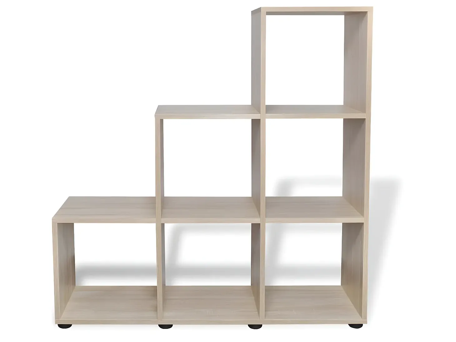 Estantería librería en forma de escalera 107 cm blanca