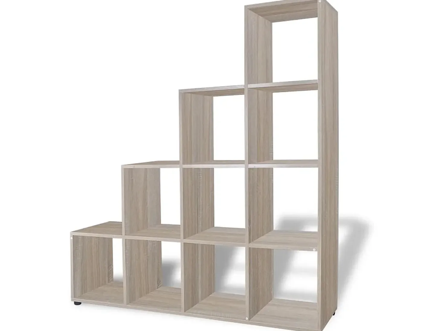 Estantería librería en forma de escalera 142 cm color roble