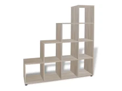 Estantería librería en forma de escalera 142 cm color roble