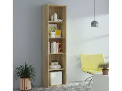 Estantería Librería Estrecha Scaled Roble Cambrian 197x52x33 cm