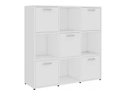 Estantería librería madera contrachapada blanco 90x30x90 cm