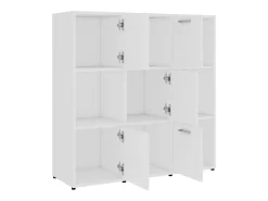 Estantería librería madera contrachapada blanco 90x30x90 cm