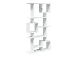 Estantería librería madera de ingeniería blanca 92x29x188 cm