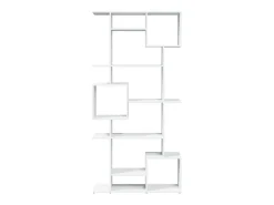 Estantería librería madera de ingeniería blanca 92x29x188 cm
