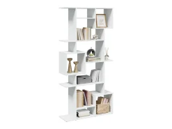 Estantería librería madera de ingeniería blanca 92x29x188 cm