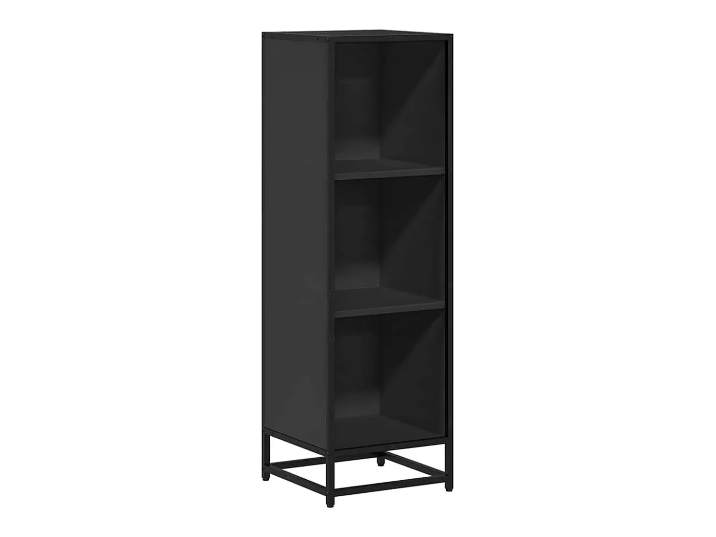 Estantería librería madera ingeniería negra 33,5x33x107,5 cm