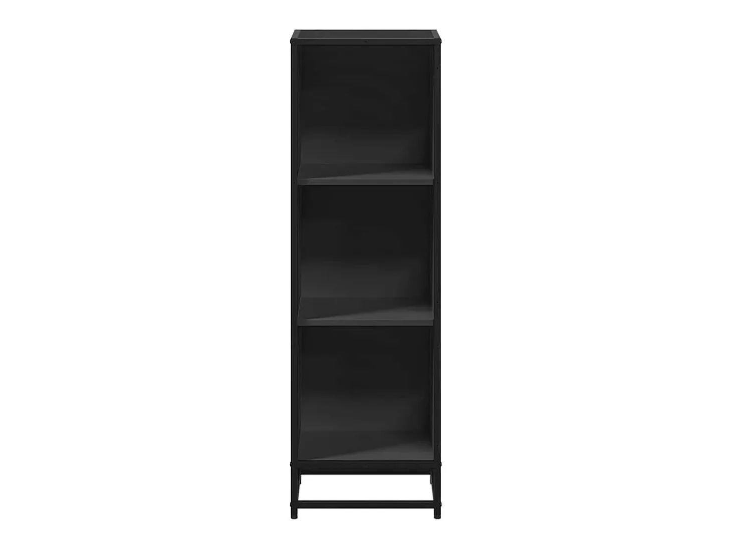 Estantería librería madera ingeniería negra 33,5x33x107,5 cm