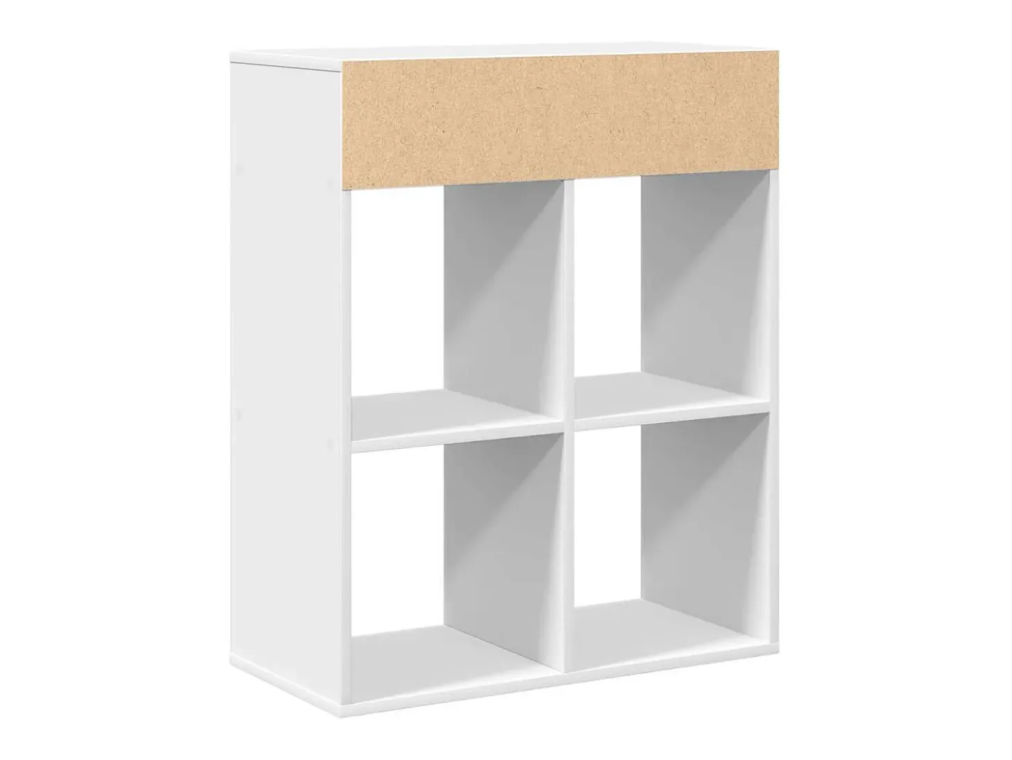 Estantería librería madera contrachapada blanco 66x31x80 cm