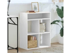 Estantería librería madera contrachapada blanco 66x31x80 cm