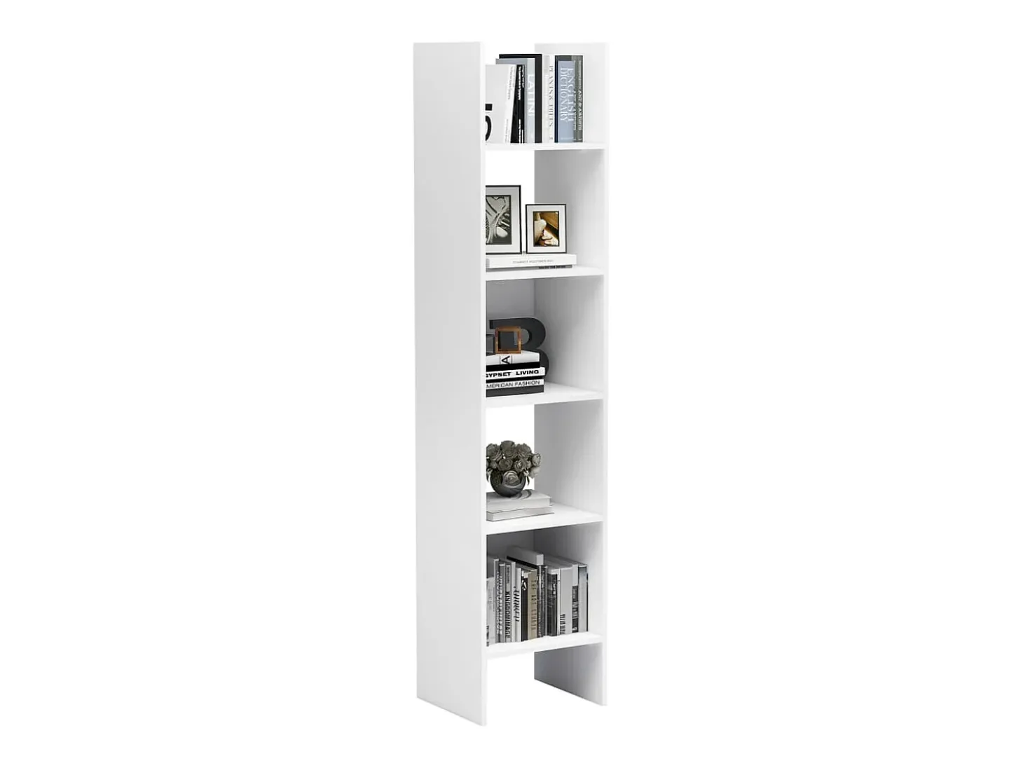 Estantería librería madera contrachapada blanco 40x35x180 cm