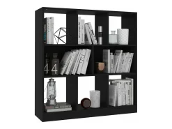 Estantería librería madera contrachapada negro 97,5x29,5x100cm