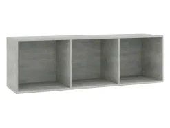 Estantería libros/mueble TV contrachapada hormigón 36x30x114cm