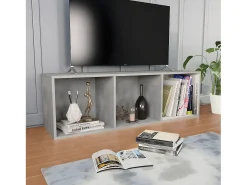 Estantería libros/mueble TV contrachapada hormigón 36x30x114cm