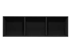 Estantería libros/mueble TV contrachapada negro 36x30x114 cm