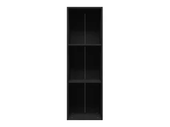 Estantería libros/mueble TV contrachapada negro 36x30x114 cm