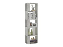 Estantería madera contrachapada gris hormigón 45x24x159cm