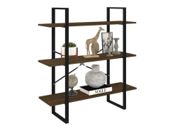 Estantería madera contrachapada roble ahumado 100x30x105 cm
