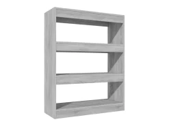 Estantería madera contrachapada gris Sonoma 80x30x103 cm
