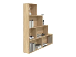 Estantería madera contrachapada color roble Sonoma 155x24x160cm