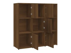 Estantería madera contrachapada roble marrón 90x30x90 cm