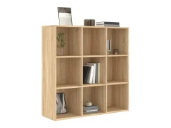 Estantería madera contrachapada color roble Sonoma 98x30x98cm