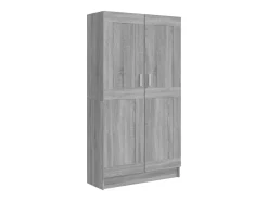 Estantería madera contrachapada gris Sonoma 82,5x30,5x150 cm
