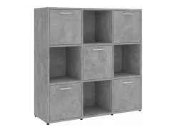 Estantería madera contrachapada gris hormigón 90x30x90 cm