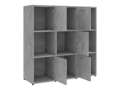 Estantería madera contrachapada gris hormigón 90x30x90 cm