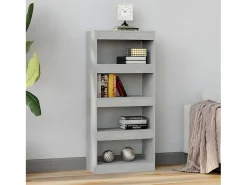 Estantería madera contrachapada gris hormigón 60x30x135 cm