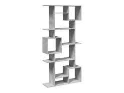 Estantería madera contrachapada gris hormigón 92x29x188 cm