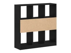 Estantería madera contrachapada negro roble 97,5x29,5x100 cm