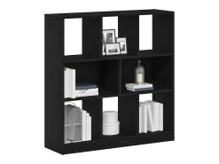 Estantería madera contrachapada negro roble 97,5x29,5x100 cm