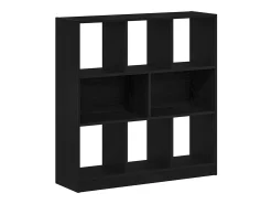 Estantería madera contrachapada negro roble 97,5x29,5x100 cm
