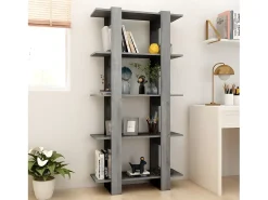 Estantería madera contrachapada gris Sonoma 80x30x160 cm