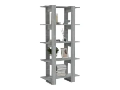 Estantería madera contrachapada gris Sonoma 80x30x160 cm