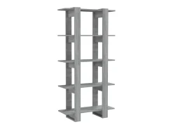Estantería madera contrachapada gris Sonoma 80x30x160 cm