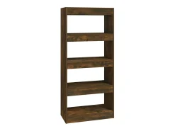 Estantería madera contrachapada roble ahumado 60x30x135 cm