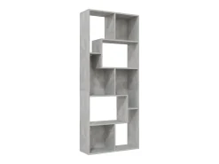Estantería madera contrachapada gris hormigón 67x24x161 cm