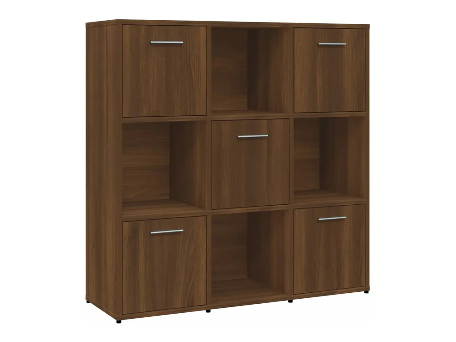Estantería madera contrachapada roble marrón 90x30x90 cm
