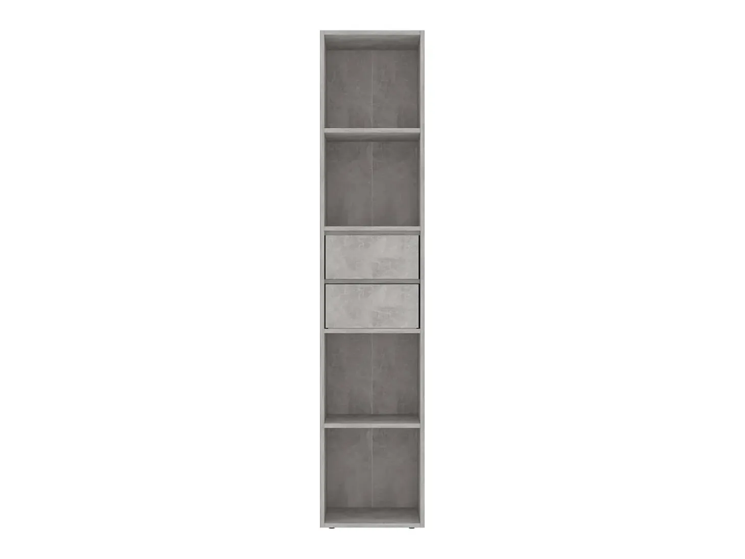 Estantería madera contrachapada gris hormigón 36x30x171 cm