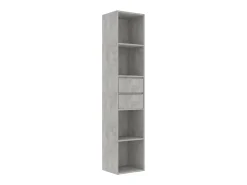 Estantería madera contrachapada gris hormigón 36x30x171 cm