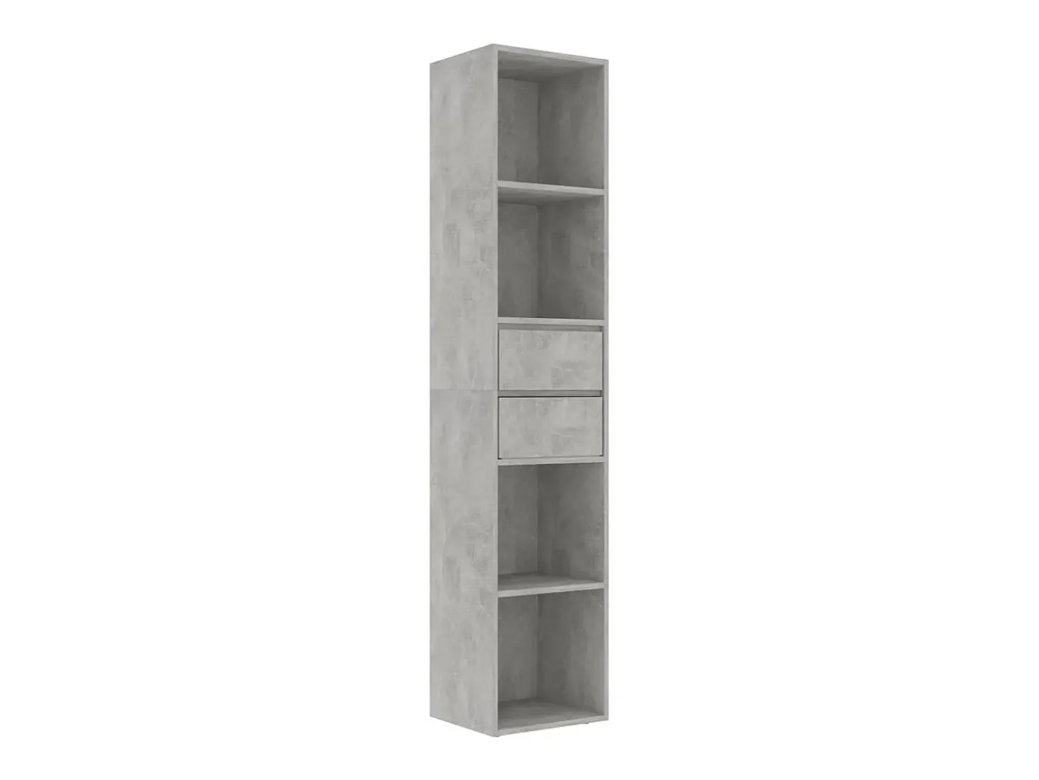 Estantería madera contrachapada gris hormigón 36x30x171 cm