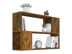 Estantería madera contrachapada color roble ahumado 100x24x63cm