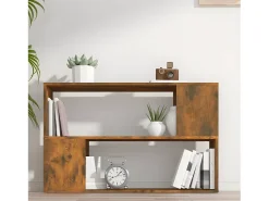 Estantería madera contrachapada color roble ahumado 100x24x63cm