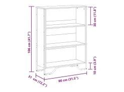 Estantería madera de ingeniería roble Sonoma 80x31x106 cm