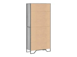 Estantería madera de ingeniería color gris Sonoma 80x31x169 cm